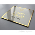 ומבאַפלעקט שטאָל גאָלד טעלער צייכן מיט Braille Card
